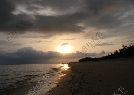 湄州岛日出图片