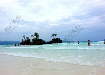 菲律宾长滩沙滩图片