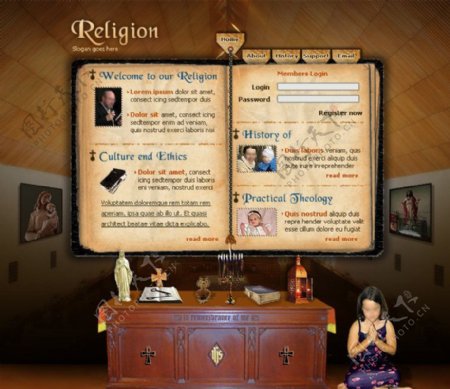 教信仰网站模板图片