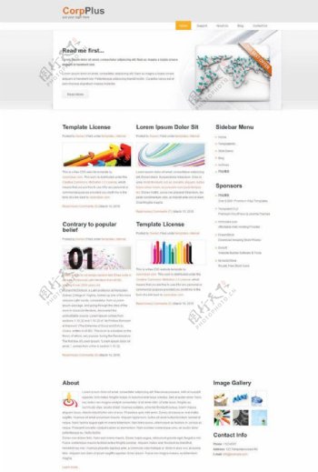 商业自由CSS网页模板图片