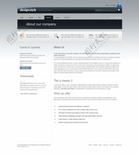 公司网页设计模板图片