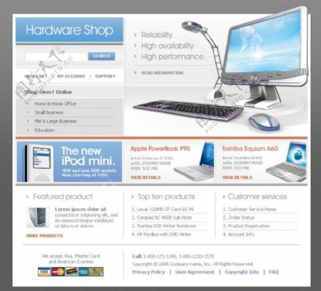 IT行业类电脑网站图片