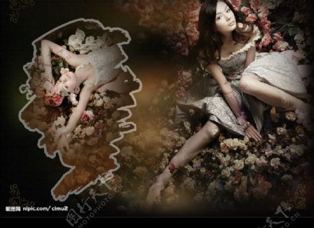 韩国精美婚纱模版图片