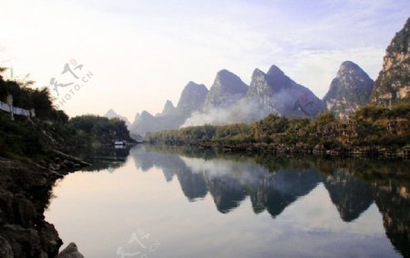 广西宜州龙江美景图片