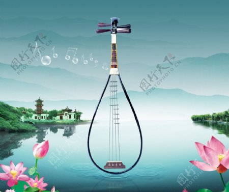 中国风山水地产广告图片