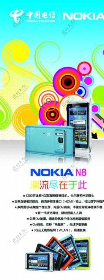 诺基亚N8灯箱片图片