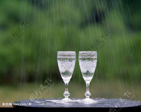 雨中的水晶杯图片