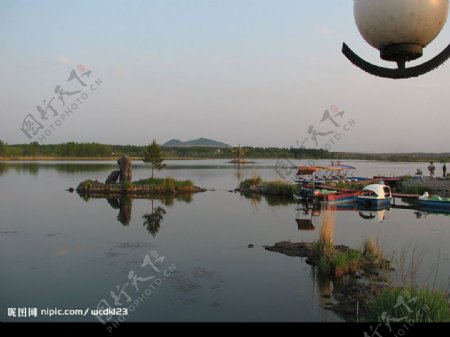 药泉湖的清晨图片