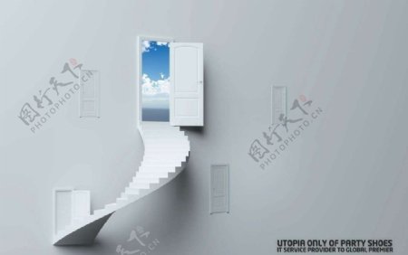 抽象天阶楼梯图片
