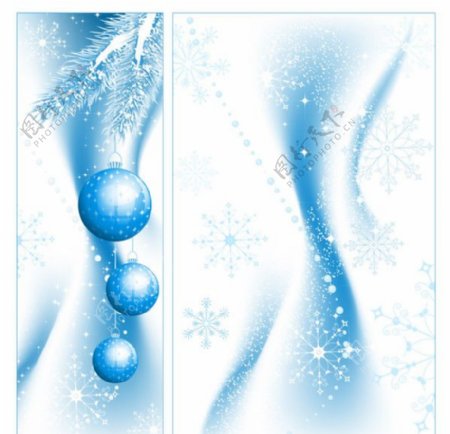蓝色圣诞节背景图片