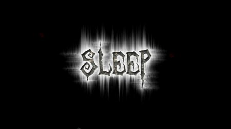 SLEEP英文特效金属字图片