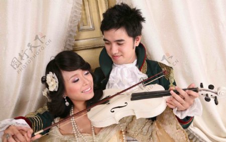生活中的演戏中的情侣中国伉俪婚纱结婚结婚照图片