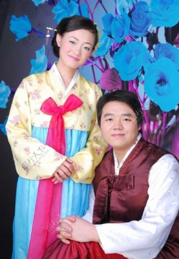 韩国民族服饰婚纱图片