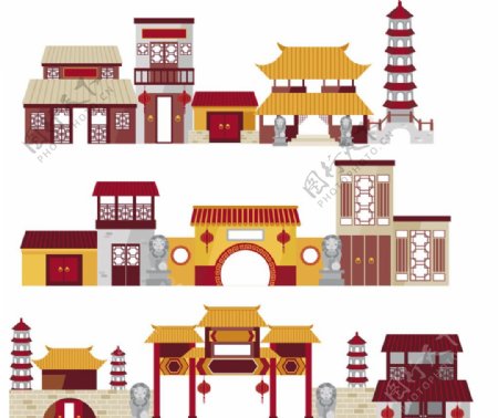 复古中国古建筑图片