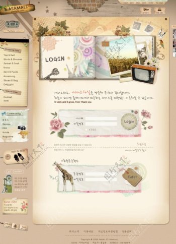 韩国复古网站图片