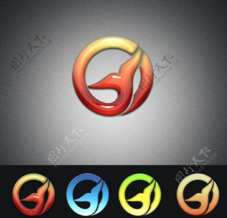 圆圈Q字Logo设计图片