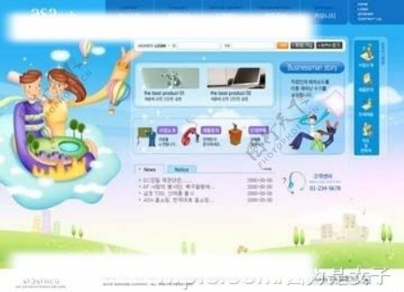韩国企业商务网站模板图片