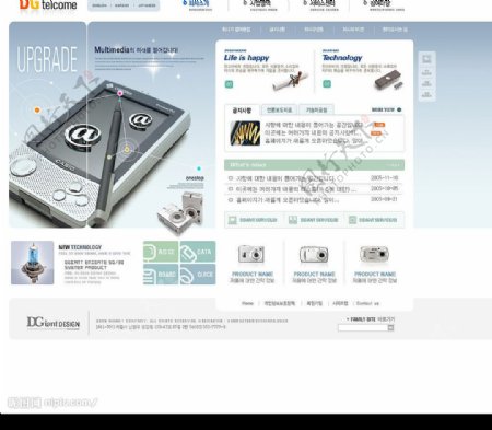 韩国通讯科技类企业模板图片