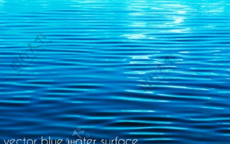蓝色水面图片