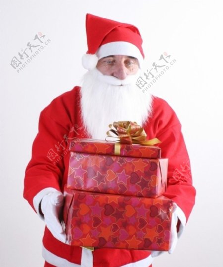 圣诞老人送礼物素材图片