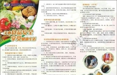 食品安全宣传折页图片