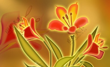花卉绘画背景素材图片