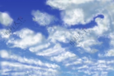 蓝天白云分层素材图片