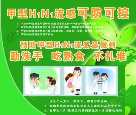 甲型H1N1流感可防可控图片