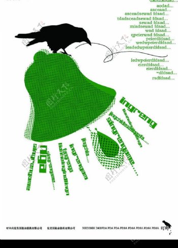 乌鸦铃铛画册宣传单单张鸟类图片