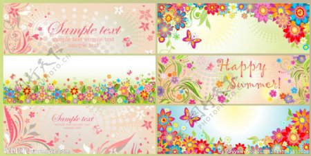 花纹花卉名片卡片图片