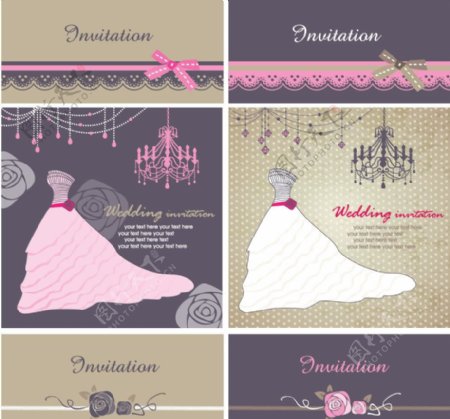 欧式婚纱婚礼卡片图片