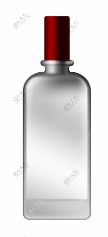 长型玻璃酒瓶图片