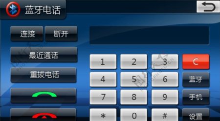 蓝牙电话界面设计图片