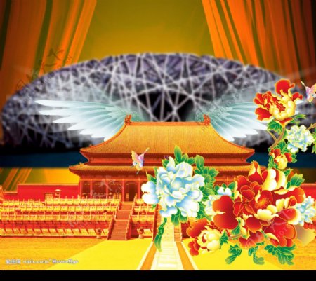 2008北京奥运鸟语花香图片