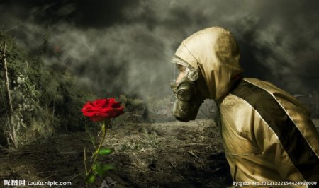 空气污染中的人物玫瑰图片