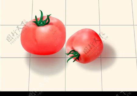 两个番茄图片