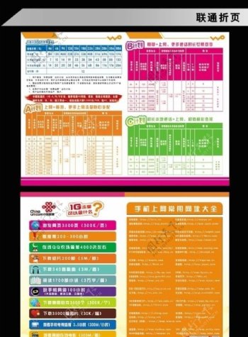 中国联通流量折页图片