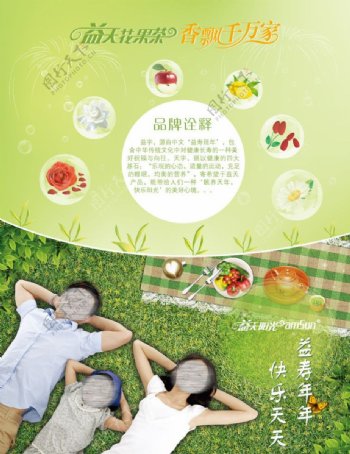 花果茶品牌宣传页图片