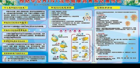 甲型H1N1流感宣传栏图片