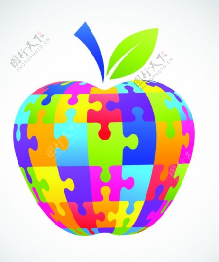 拼图苹果图片