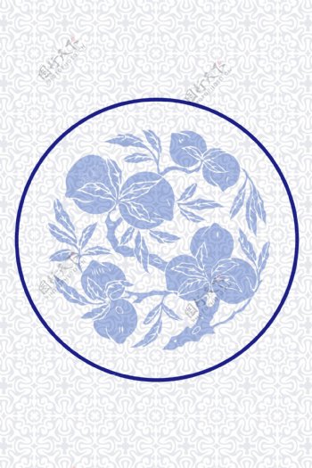 古典中国风青花瓷背景