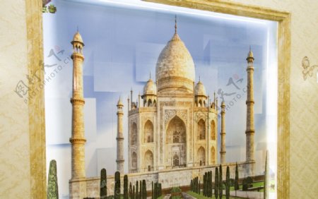 爱丽舍3D晶彩砖印度背景墙