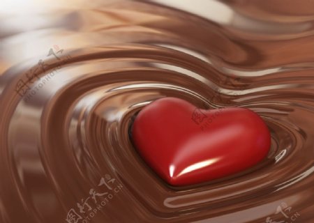 巧克力上的红心