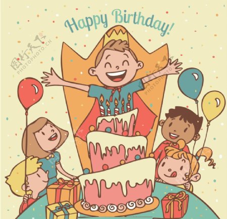 儿童生日蛋糕庆祝
