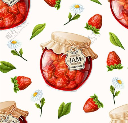 草莓矢量素材卡通草莓