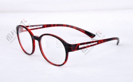 红色豹纹眼镜