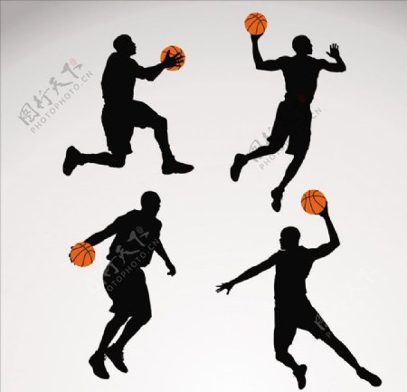 篮球剪影篮球运动体育运动