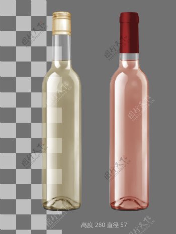 透明红酒375白瓶