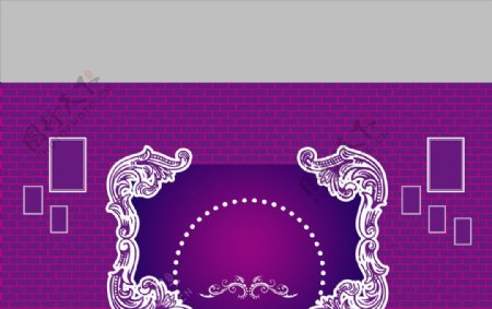 婚礼舞台紫色背景