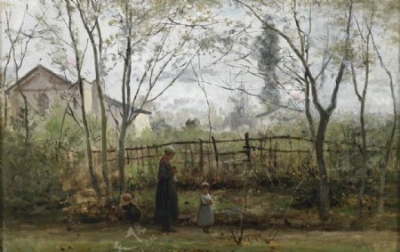 欧洲家园风景油画